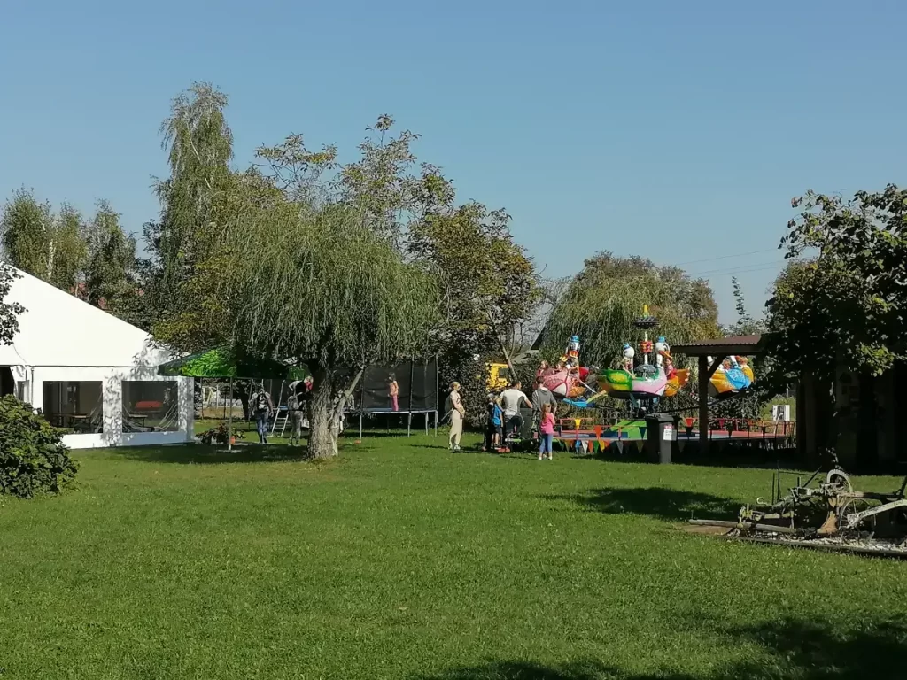 karuzela dla dzieci w oddali